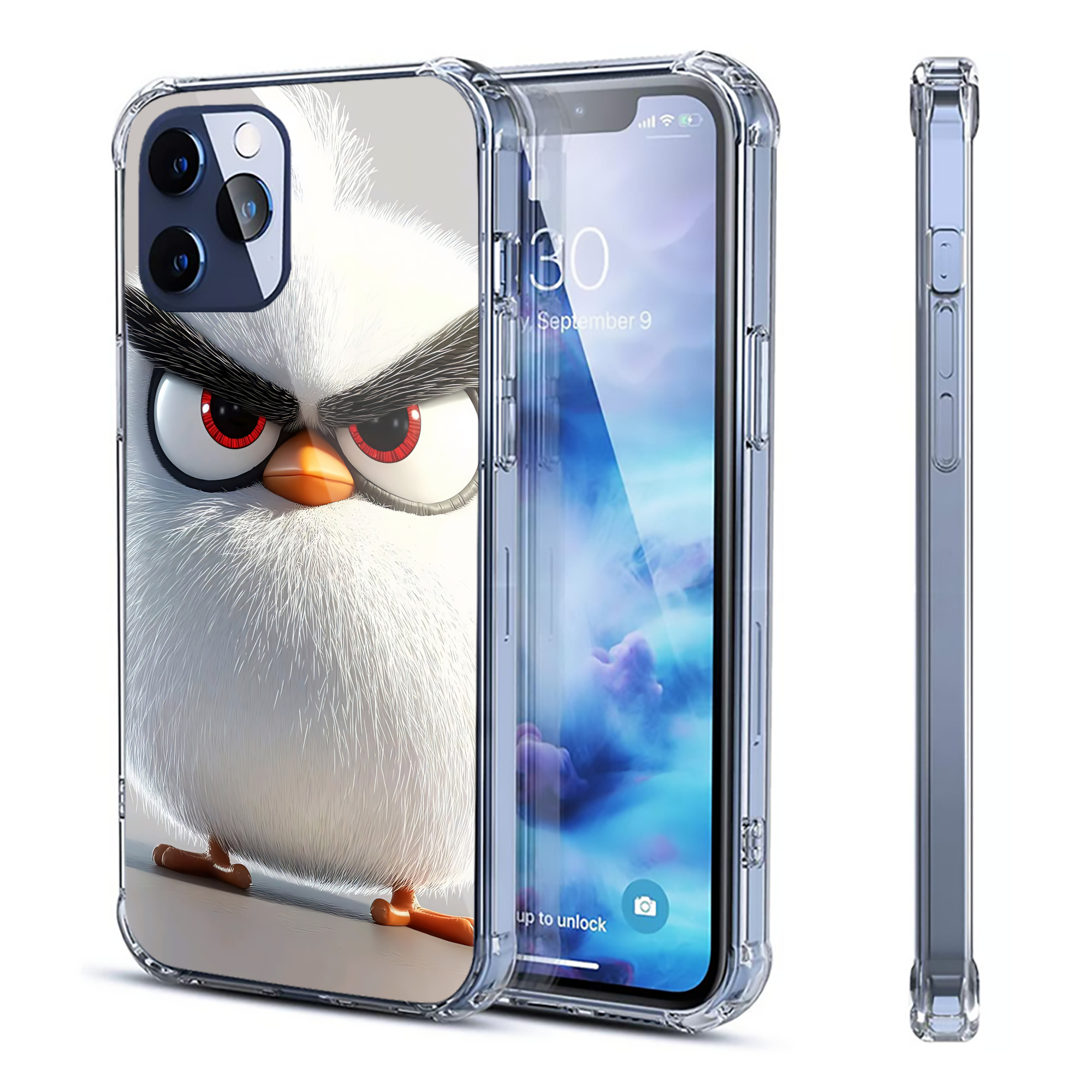 （画像用） Angry Birds アングリーバード 【iPhone 12シリーズ対応】透明スマホケース（クリアソフトケース）